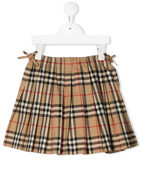 burberry kids teen pleated wrap skirt black